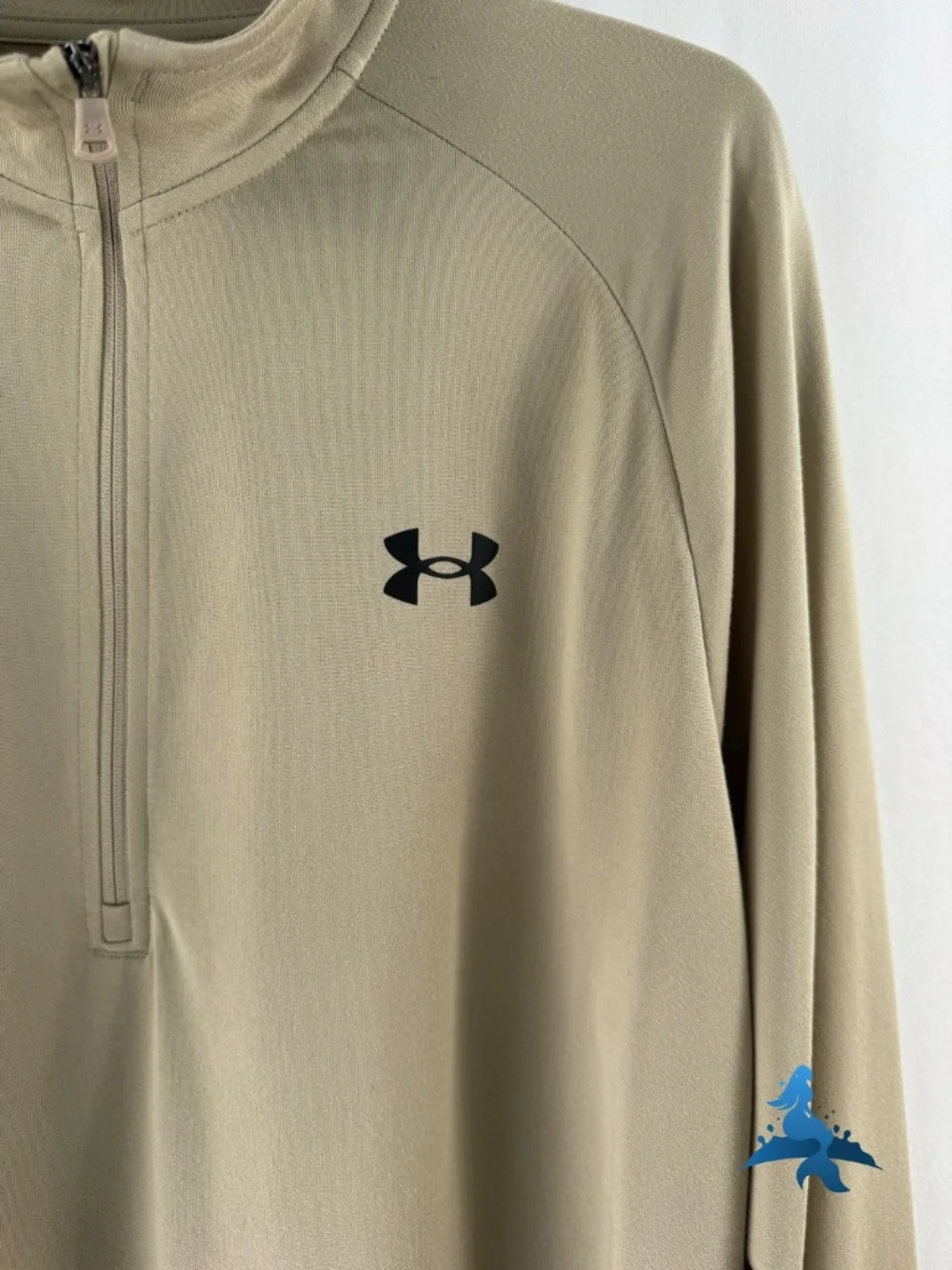 1294 NWT Under Armour UA Tech 2.0 1/2 Zip Pullover - Large - Khaki Tan
